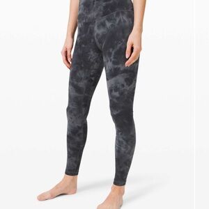 lululemon athletica Black and Gray Leggings dimond dye
